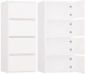 Komody - Komoda ALMA BIAŁA Szafka 4 Drzwi 4 Półki - miniaturka - grafika 1