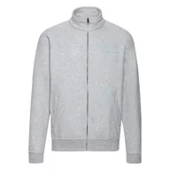 Bluzy męskie - Bluza męska rozpinana Sweat Jacket Fruit of the Loom - Heather Grey M - miniaturka - grafika 1
