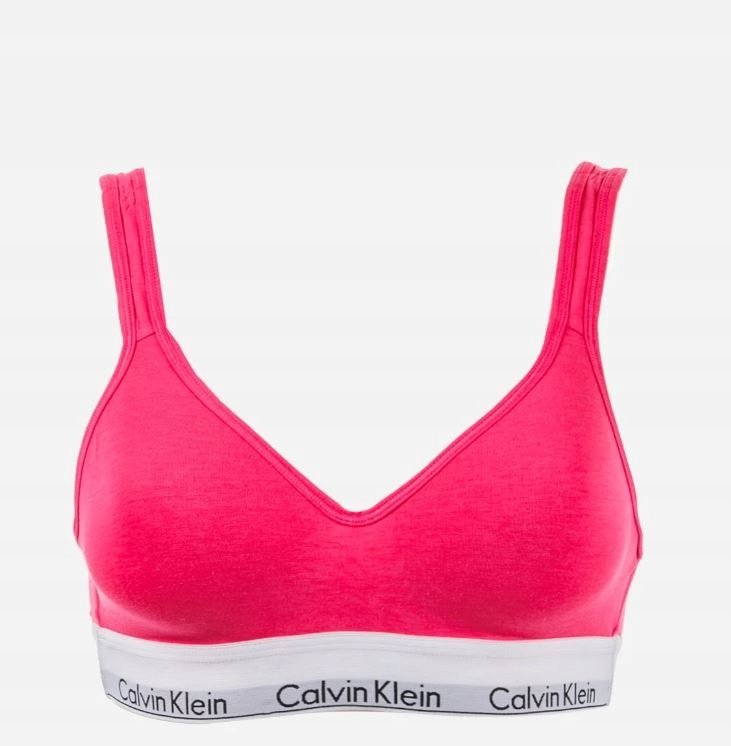 CALVIN KLEIN BIUSTONOSZ RÓŻOWY BRALETKA Z LOGO XS 2A1F4_F* TIA