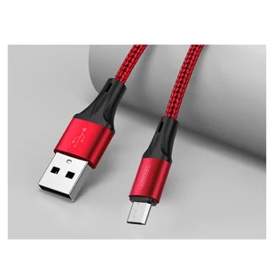 Joyroom kabel USB - micro USB 3 A 0,2 m czerwony (S-0230N1) - Kable USB - miniaturka - grafika 2