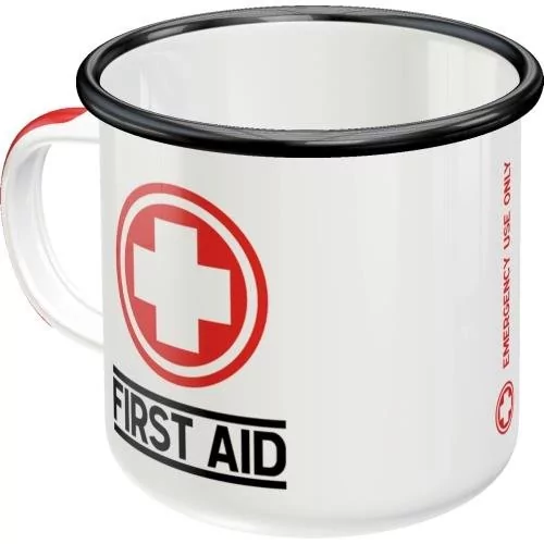Retro Nostalgic-Art 43207 First Aid Classic | emalii-kubek | kubek Vintage prezent-| Outdoor naczynia
