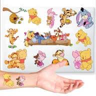 Zabawki kreatywne - TATUAŻE KUBUŚ PUCHATEK TYMCZASOWE DLA DZIECI DZIECIĘCE WZORY 12szt ARKUSZ - miniaturka - grafika 1