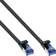 Patchcordy - InLine InLine® Flat patch cable, U/FTP, Cat.6A, TPE halogen free, black, 2m - miniaturka - grafika 1