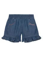 Spodenki damskie - Guess Szorty jeansowe K6GD06 D3X30 Niebieski Regular Fit - miniaturka - grafika 1