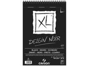 Notesy i bloczki - Canson XL Dessin Noir blok do szkicowania, lekko ziarnisty 150 g/m2, 40 arkuszy na blok Spirala na krótkiej stronie, czarny, czarny 400039087 - miniaturka - grafika 1