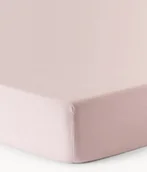 Prześcieradła - Prześcieradło z flaneli z gumką Biba S 90 x D 200 cm, W 15 cm Jasny różowy - miniaturka - grafika 1
