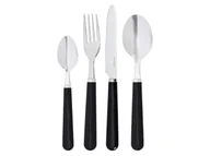 Zestawy sztućców - ERNESTO® Komplet sztućców ze stali nierdzewnej, 24 elementy (Czarny) - miniaturka - grafika 1