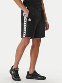 Spodenki męskie - Kappa Szorty sportowe Banda Oviedo 351S77W Czarny Comfort Fit - miniaturka - grafika 1