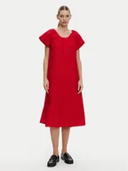 Sukienki - Tommy Hilfiger Sukienka letnia WW0WW44667 Czerwony Relaxed Fit - miniaturka - grafika 1