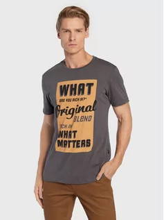 Koszulki i topy damskie - Blend T-Shirt 20714250 Szary Regular Fit - grafika 1