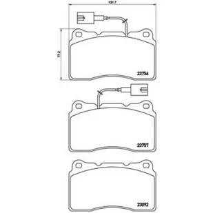Klocki hamulcowe - komplet BREMBO P 23 134X - Klocki hamulcowe - miniaturka - grafika 1
