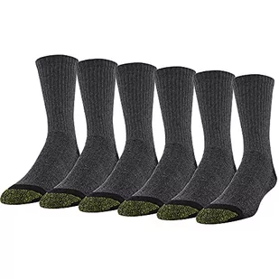 Gold Toe Skarpety męskie, Grey/Black Work (6-pairs), L - Skarpetki damskie - miniaturka - grafika 1