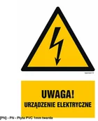 Tablice BHP - SIGNPROJECT HA022 - Uwaga urządzenie elektryczne 700x1050 - miniaturka - grafika 1