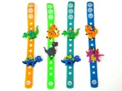 Akcesoria i dodatki do ubrań dla dzieci - Bransoletka samozaciskowa dinozaury MIX - ADAR - miniaturka - grafika 1