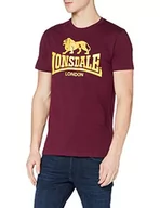 Koszulki męskie - Lonsdale London Męska koszulka z logo, czerwony, m - miniaturka - grafika 1
