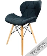 Krzesła - Krzesło tapicerowane VASTO GREY VELVET SMOKE - miniaturka - grafika 1