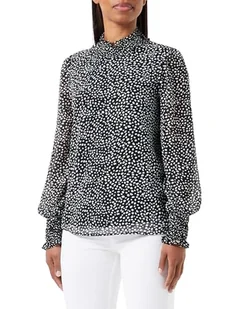 Bestseller A/S VMHOLLY LS Smock Top WVN GA, Black/Aop: joey Dot, XL - Koszulki i topy damskie - miniaturka - grafika 1