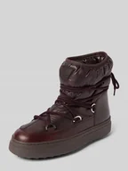 Botki damskie - Kozaki sznurowane z detalem z logo - miniaturka - grafika 1