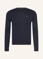 Swetry męskie - Napapijri Sweter Damavand blau - NAPAPIJRI - miniaturka - grafika 1