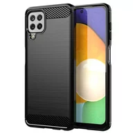 Etui i futerały do telefonów - Carbon Case elastyczne etui pokrowiec Samsung Galaxy A22 4G czarny - miniaturka - grafika 1