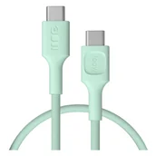 Kable USB - Kabel USB-C 0,3m 100W Greencell PowerStream Szybkie Ładowanie PD Mint Green - miniaturka - grafika 1