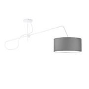 Lampy sufitowe - LYSNE lampa sufitowa z ruchomym wysięgnikiem RIO lampa wisząca do salonu z szarym abażurem 400009/37 abażur- szary stalowy - miniaturka - grafika 1