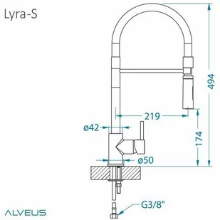 Alveus Bateria LYRA-S CHROM 1132184 - Baterie kuchenne - miniaturka - grafika 1