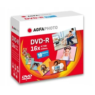AgfaPhoto 1x10 DVD-R 4,7GB 16x Speed Slimcase 410004 - Nośniki danych - miniaturka - grafika 1