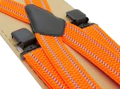 Dodatki do ubrań - Neonowe odblaskowe pomarańczowe szelki do spodni - baranek T92 - miniaturka - grafika 1