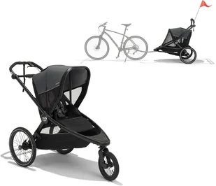 Baby Jogger, City Prix, wózek crossover, przyczepka rowerowa, Ambition Black - Wózki dziecięce - miniaturka - grafika 1