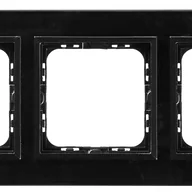 Klawisze i ramki - OSPEL Ramka pięciokrotna Sonata czarna szkło - miniaturka - grafika 1