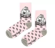 Skarpetki damskie - Moomin Love damskie skarpety Muminki, różowe, EU 36-42, Różowy (Baby Pink), Szary - miniaturka - grafika 1