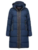 Kurtki damskie - Geographical Norway Płaszcz zimowy "Bluma" w kolorze granatowym - miniaturka - grafika 1