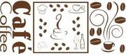 Naklejki na ścianę - Naklejka do kuchni kuchenna - Cafe kawa 5, 120x48 cm - miniaturka - grafika 1