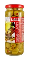 Pasztet i przetwory mięsne - Vera Oliwki zielone nadziewane pastą paprykową 340 g - miniaturka - grafika 1
