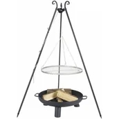 Ruszty - Farmcook Grill ogrodowy na trójnogu z rusztem ze stali nierdzewnej 70cm Czarny Palenisk - miniaturka - grafika 1