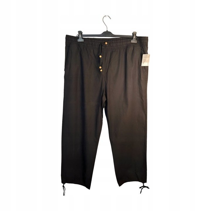 Spodnie Materiałowe Damskie Czarne Rozmiar 9XL *Janina*