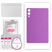 Akcesoria do tabletów i e-booków - folia naklejka skórka strukturalna na TYŁ do Samsung Galaxy Tab S9 Plus - Carbon Fioletowy - apgo SKINS - miniaturka - grafika 1