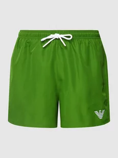 Spodenki kąpielowe z wyhaftowanym logo model ‘ESSENTIAL’ - Kąpielówki męskie - miniaturka - grafika 1