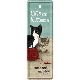 Zakładka Metalowa Cats and Kittens - Zakładki do książek - miniaturka - grafika 1