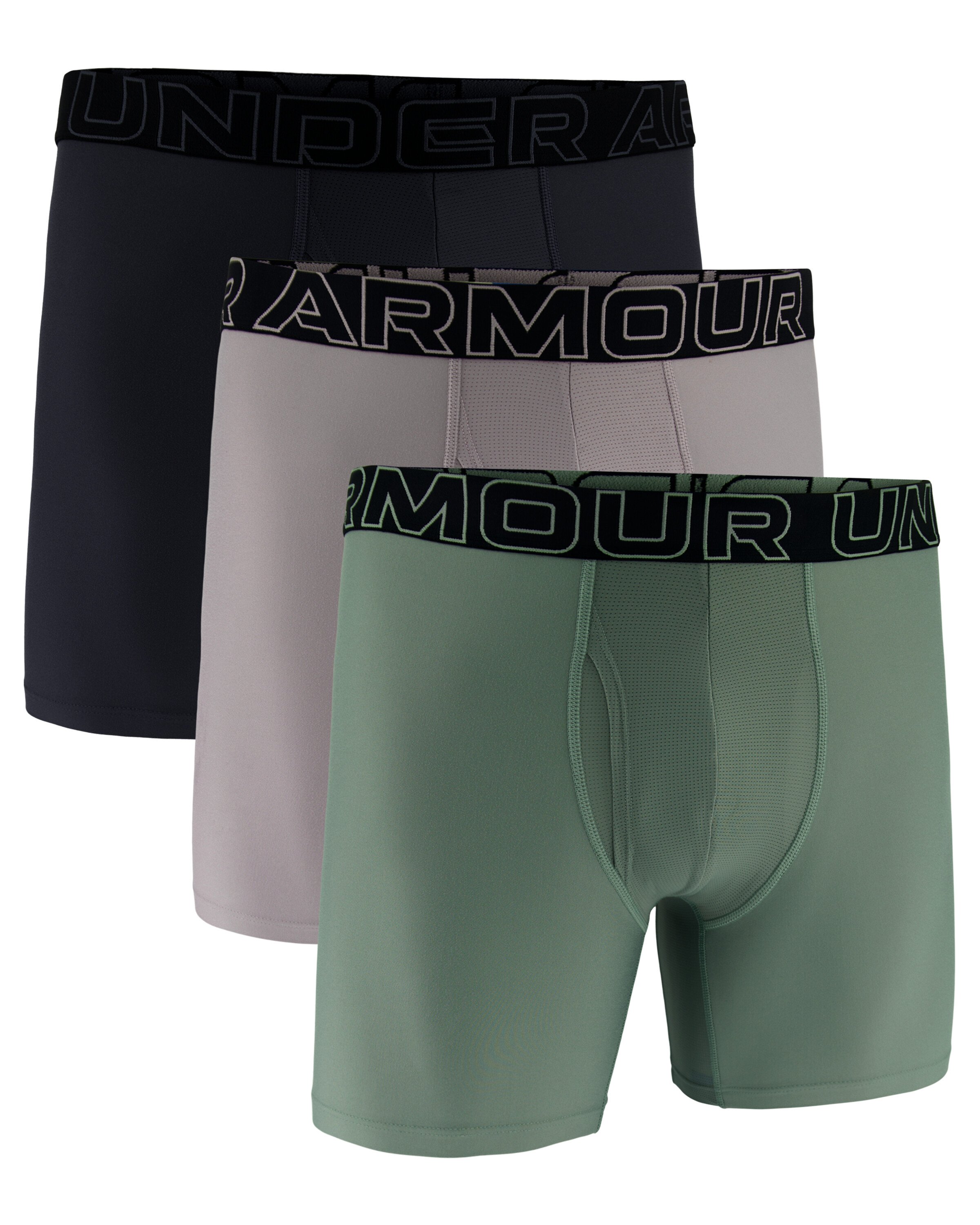 Bokserki męskie Under Armour Perf Tech 6in 3Pack Grey M