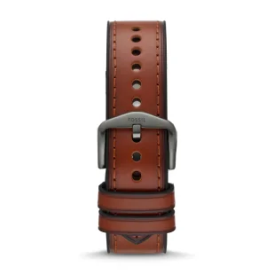 Brązowy pasek skórzany Fossil 22 mm Machine FS5900 ★ % SALE % ★ Kup teraz, zapłać za 30 dni GRATIS WYSYŁKA ZWROT DO 365 DNI - Akcesoria do zegarków - miniaturka - grafika 1