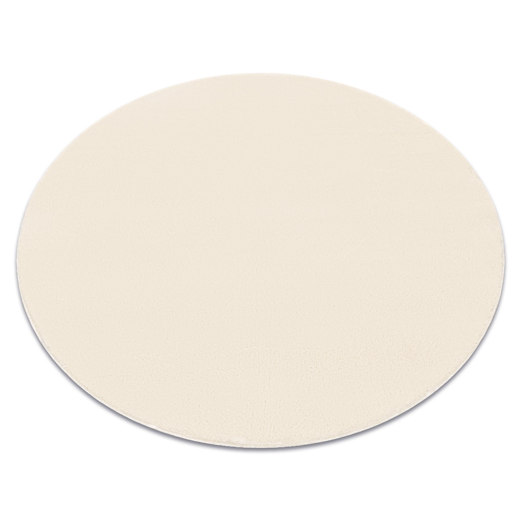 Dywan LINDO koło krem do prania, antypoślizgowy, Shaggy beżowy koło 100 cm