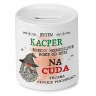 Skarbonki - Skarbonka dla Kacpra na Urodziny na Prezent z Nadrukiem ze Zdjęciem - miniaturka - grafika 1
