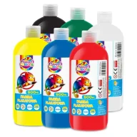 Przybory szkolne - Farby plakatowe w butelkach 500ml (6 kolorów) - Sweet colours - miniaturka - grafika 1