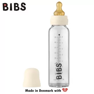 Bibs Baby Glass Bottle Ivory Antykolkowa Butelka Szklana Dla Niemowląt 225 Ml - Butelki dla niemowląt - miniaturka - grafika 1