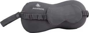 Poduszka podróżna z opaską na oczy - pianka Premium z pamięcią kształtu, poręczny uchwyt (Pharmedis 2in1 Travel Mask and Pillow) - Poduszki, koce i materace lecznicze - miniaturka - grafika 1