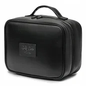 Kosmetyczki, organizery i kuferki - PUCCINI Kosmetyczka Damska Podróżna Rozkładana z Haczykiem Czarna QML016-1 - miniaturka - grafika 1