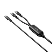 Kable USB - UNITEK KABEL USB-C 2W1 PD 100W SILIKON 1,8M - miniaturka - grafika 1