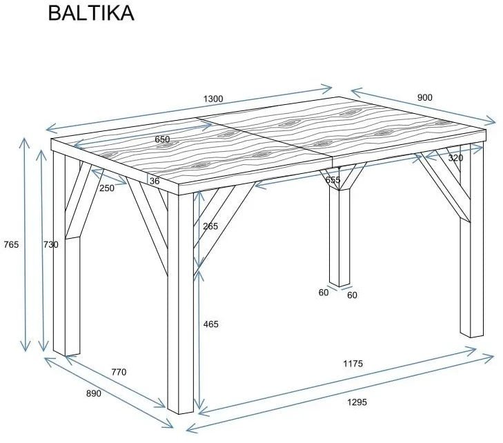 Stół rozkładany BALTIKA 130240x90 dąb artisan ENDO